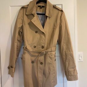 Beige trench coat